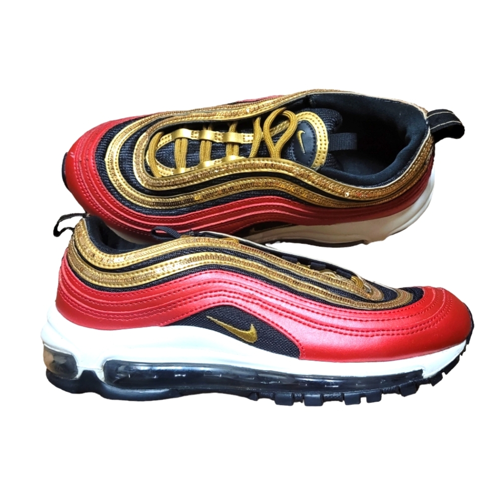 Nike Air Max 97 'Gold Sequin Women's Trainer Shoes Size 7 CT1148-600